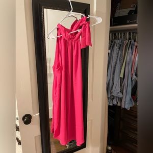 Hot pink dress!